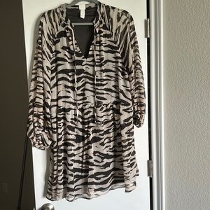 H&M zebra print dress